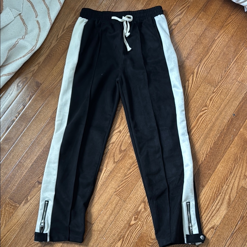Black and White Track Pants